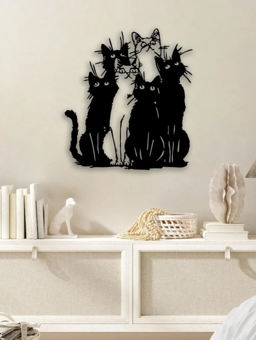 Black Cat Metal Wall Art Sign | 12.59